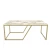 Hanah Home Klub sto Wendy 120x48x60cm Belo-Zlatni