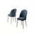 Hanah Home set trpezarijskih stolica Mara 8 kom, antracit tkanina Babyface, hromirane metalne noge