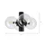 Plafonska svetiljka SFERIO 4xE14/5W/230V crna/prozirna
