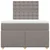 Vidaxl Box spring postelja z vzmetnico taupe 120x200 cm blago