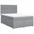 Vidaxl Box spring posteljni z vzmetnico svetlo siv 140x190 cm blago