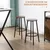 Homestar Set barskih stolov 2 kosa 42x42x65 cm rjave barve