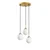 Opviq Luster Orbital-15-14007, 36x36x115cm, IP20, Belo-zlatne boje