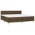 Vidaxl Box spring postelja z vzmetnico LED temno rjava 200x200cm blago