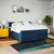 Vidaxl Box spring postelja z vzmetnico modra 200x200 cm blago
