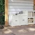 Vidaxl Kuhinjski element MEPPEL Bela 106 x 55 x 64 cm Trden borov les