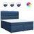 Box spring postelja z vzmetnico modra 180x200 cm blago - vidaXL - modra - 112.24 - 180 x 200 cm - vidaXL