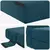 Sofa na razvlačenje Plava 100 x 80 x 60 cm Tkanina