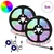 LED traka 2 pcs Crna i prozirna 2500 mm Bakar i plastika