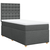 vidaXL Box spring postelja z vzmetnico temno siva 80x200 cm blago