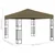Vidaxl Paviljon 3x3 m taupe blago