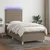 Vidaxl Box spring postelja z vzmetnico LED taupe 100x200 cm blago