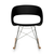 oneConcept Travolta gugalni stol, retro, sedež iz PP, breza, črna barva (DTF4-Travolta-BK)