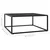 Stolić za kavu crni s crnim staklom 80 x 80 x 35 cm