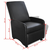 VIDAXL zložljivi fotelj (umetno usnje), črn
