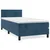 Vidaxl Box spring postelja z vzmetnico temno moder 90x190 cm žamet