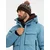Ombre Insulated long mens jacket with reflective elements - blue