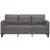 Vidaxl Trosed siv 180 cm umetno usnje