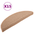 Prostirke za stepenice 15 kom 56x17x3 cm svijetlosmeđe poluokrugle