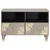 TV ormar s ladicama Siva 70 x 33 x 46 cm Čvrsto drvo manga
