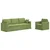 Set sofe 2 pcs Svijetlo zelena 228 x 78 x 80 cm Baršun