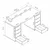 Hanah Home radni sto Alen 150cm 8 Drawer, 150 cm, antracit