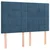 Vidaxl Box spring postelja z vzmetnico temno modra 140x190cm žamet