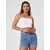 Sinsay - High waist mom kratke pantalone od teksasa - plavi džins
