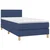 Vidaxl Box spring postelja z vzmetnico moder 90x190 cm blago
