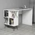 Hanah home Polica 120x78,8x60?cm Belo-Crna