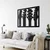 WallXpert metalni zidni ukras 5068, vratovi četiri gitare u ramu, 61 x 41 cm, crni