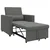 Sofa na razvlačenje Singl Tamno siva 90 x 165 x 87 cm tkanina