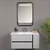 HANAH HOME Kupatilski ormarić sa umivaonikom i ogledalom (2 komada) Linear Light Grey