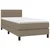 Vidaxl Box spring postelja z vzmetnico taupe 80x200 cm blago