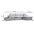 Atelier del Sofa Ugaona garnitura Loop 15 95x85x332cm Svetlosiva