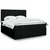 Vidaxl Box spring postelja z vzmetnico črna 180x200 cm blago