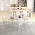 Homestar Set 4 jedilnih stolov 41x465x855 cm bela