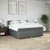 Vidaxl Box spring postelja z vzmetnico temno siva 200x200 cm blago