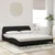 Krevet s madracem Dover crni 180x200 cm baršunasti