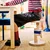 IKEA PS 2026 Stoličica, podesiva visina breza/prozirno lakirano jarkoplava