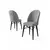 Hanah Home Set 4 trpezarijske stolice Ritim Sivo-Crni