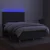 Vidaxl Box spring postelja z vzmetnico LED temno siva 140x200 cm blago