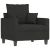 4-dijelni set sofa s jastucima crni od tkanine