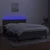 Vidaxl Box spring postelja z vzmetnico LED temno siva 140x200 cm blago