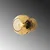 Opviq Zidna lampa Benek-15-14404, 15x18x15cm, IP20, Zlatna boje