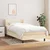 Vidaxl Box spring postelja z vzmetnico krem 80x200 cm blago