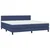 Vidaxl Box spring postelja z vzmetnico moder 200x200 cm blago