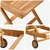 Ležaljka 2 pcs Smeđa Čvrsto teak drvo