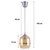 Brilagi - LED luster na sajli GLASS 1xE27/60W/230V prečnik 14 cm srebrna/zadimljeno-braon