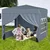 Northix 10x10 Pop Up šotor s 4 stranskimi stenami, siv